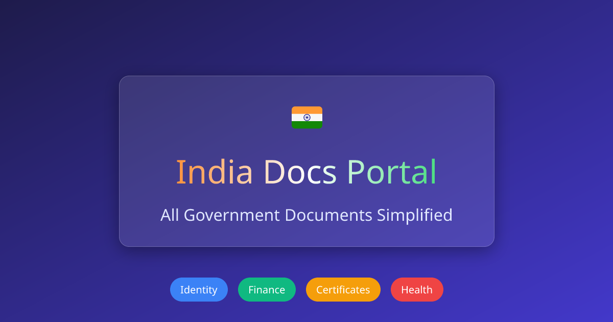 India Docs Portal - All Government Documents in One Place
